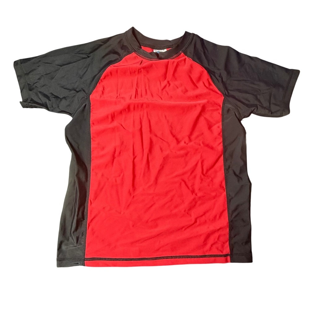 Coastalista Rash Guard‎ SPF 50+ Swim Shirt Short Sleeve Top Kids Youth Large